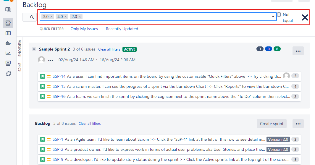 Exclusion Available – Jira / Atlassian app feature by Vamhi